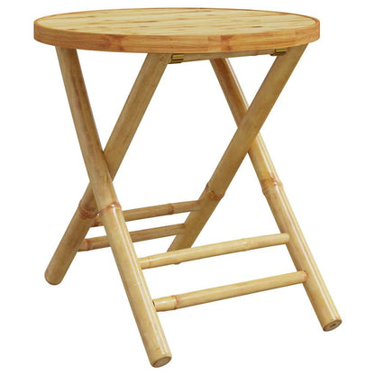 Set da Bistrot Pieghevole 3 pz Cuscini Bianco Crema in Bambù | homemem39