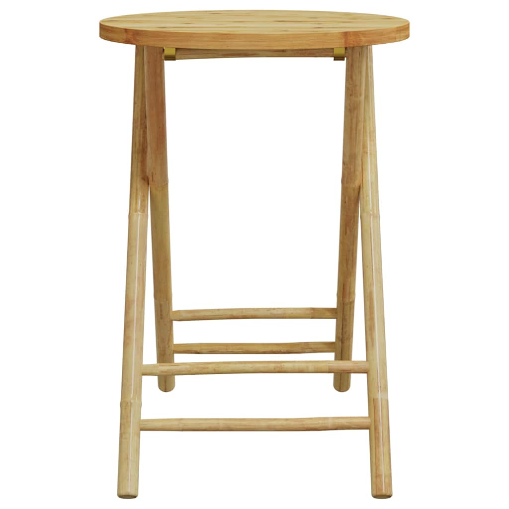 Set da Bistrot Pieghevole 3 pz Cuscini Bianco Crema in Bambù | homemem39