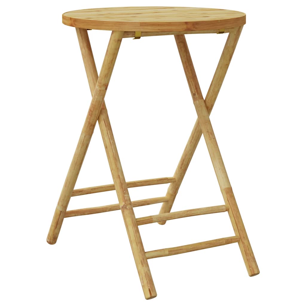 Set da Bistrot Pieghevole 3pz con Cuscini Grigio Scuro Bambù | homemem39