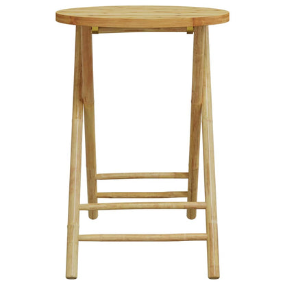 Set da Bistrot Pieghevole 3pz con Cuscini Grigio Scuro Bambù | homemem39