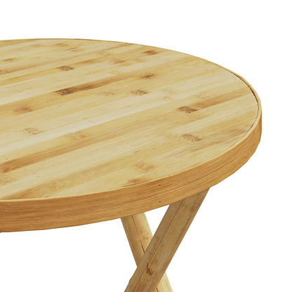 Set da Bistrot Pieghevole 3pz con Cuscini Grigio Scuro Bambù | homemem39