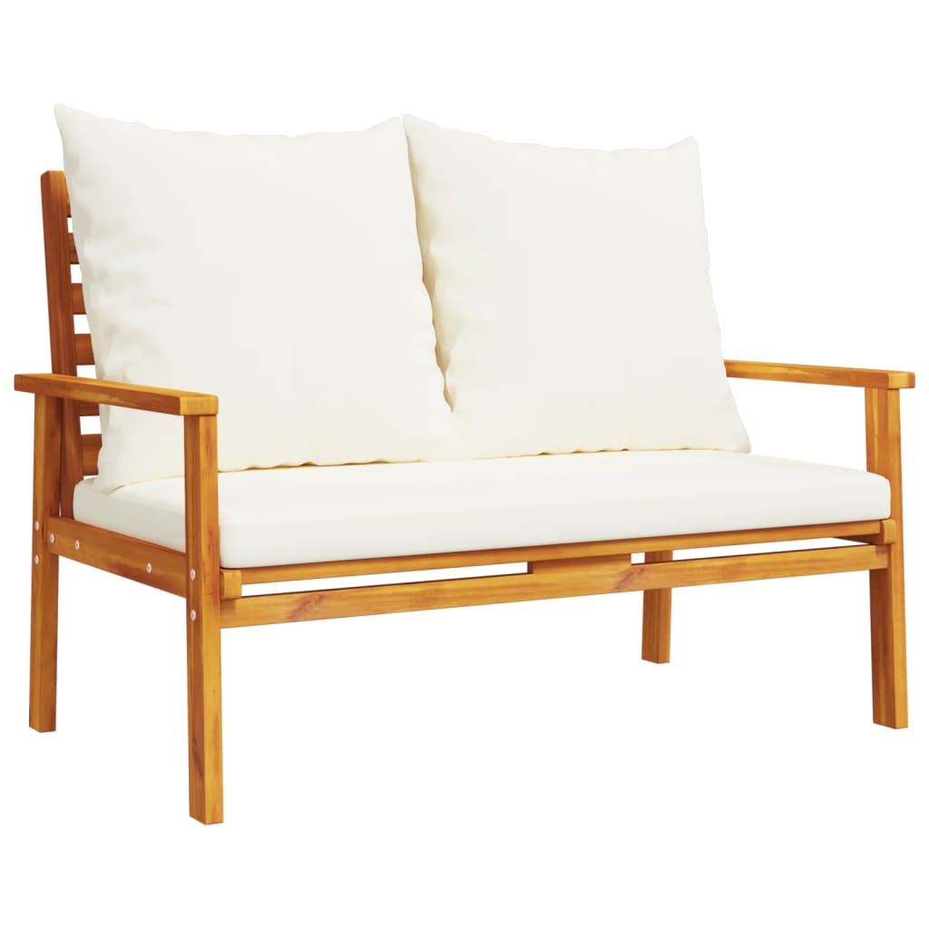 Set Salotto da Giardino 4pz con Cuscini Legno Massello Acacia | homemem39