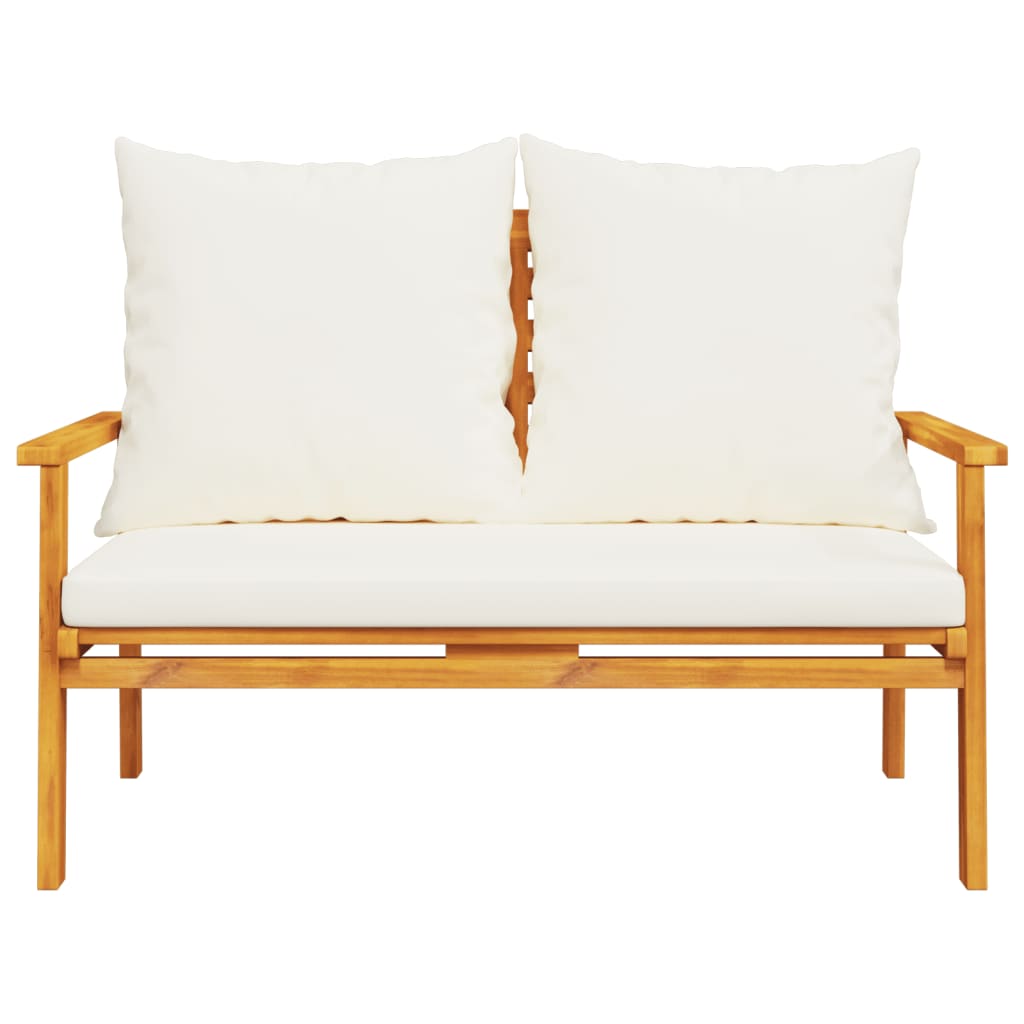 Set Salotto da Giardino 4pz con Cuscini Legno Massello Acacia - homemem39