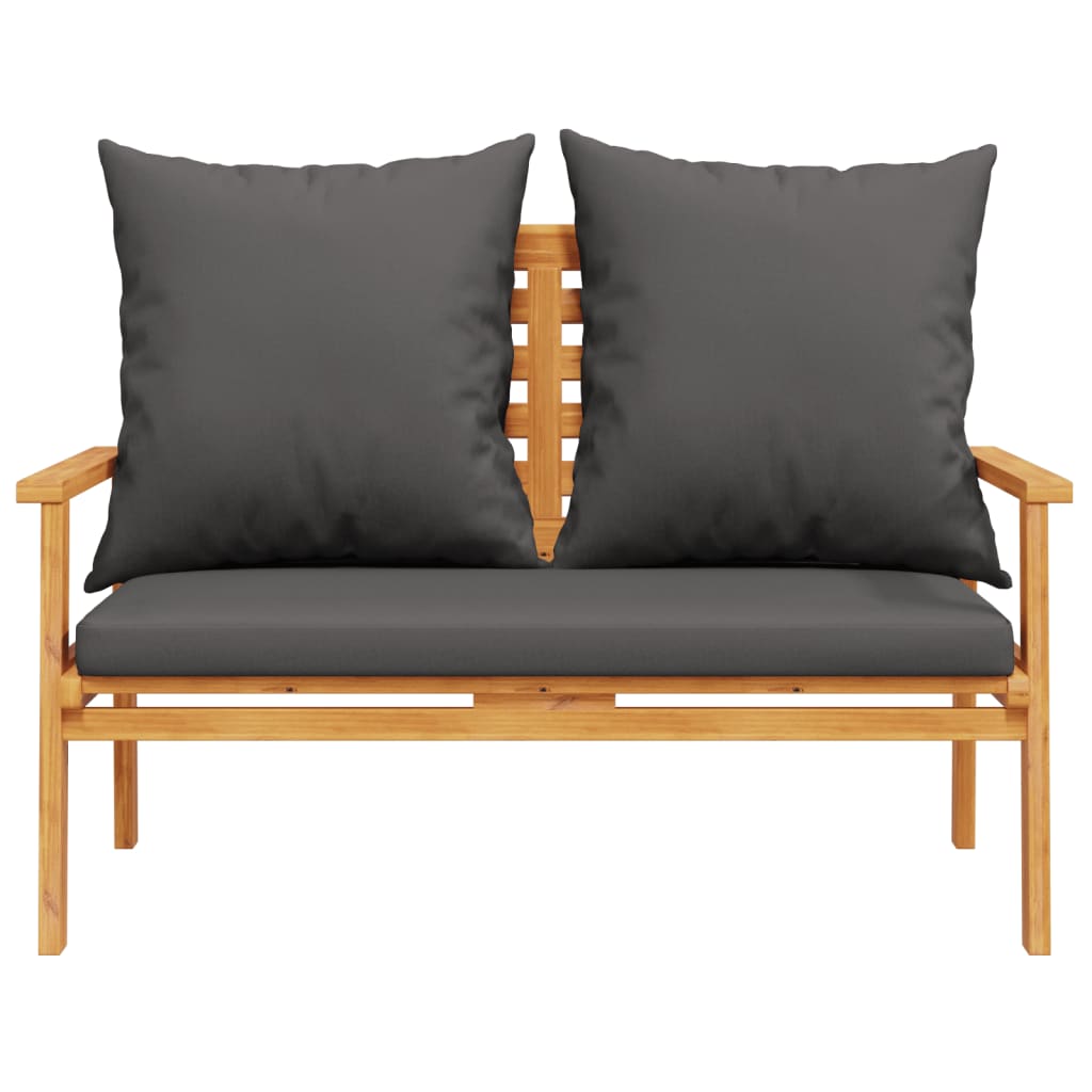 Set Salotto da Giardino 4pz con Cuscini Legno Massello Acacia - homemem39