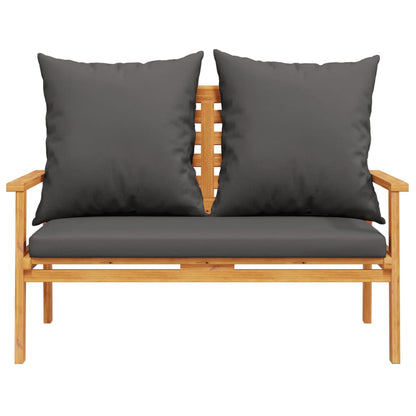 Set Salotto da Giardino 4pz con Cuscini Legno Massello Acacia - homemem39