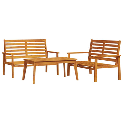 Set da Salotto da Giardino 3 pz in Legno Massello di Acacia - homemem39