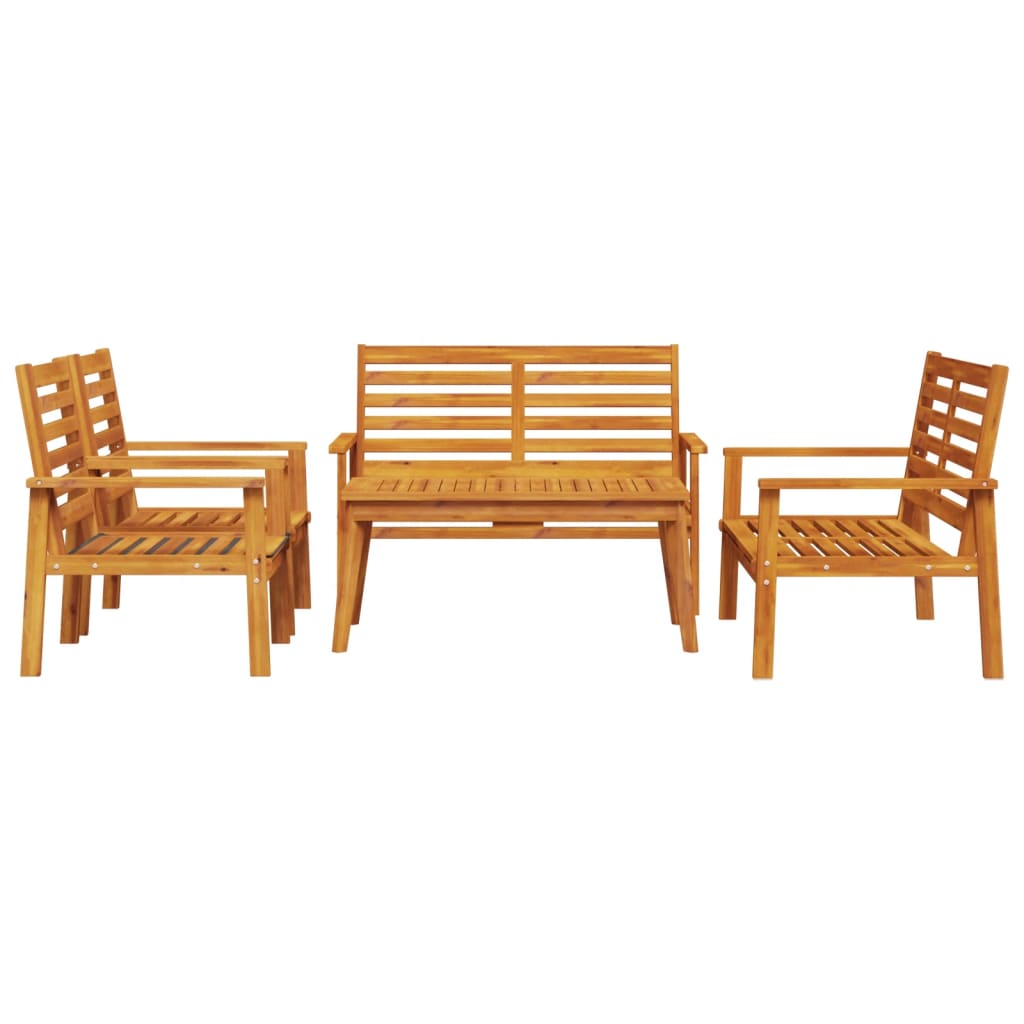 Set Salotto da Giardino 5 pz in Legno Massello di Acacia - homemem39