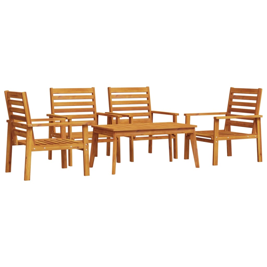 Set Salotto da Giardino 5 pz in Legno Massello di Acacia - homemem39