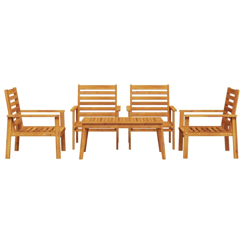 Set Salotto da Giardino 5 pz in Legno Massello di Acacia - homemem39