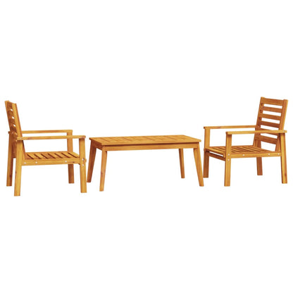 Set da Salotto da Giardino 3 pz in Legno Massello di Acacia - homemem39