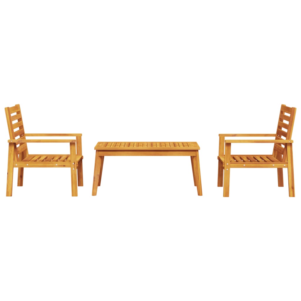 Set da Salotto da Giardino 3 pz in Legno Massello di Acacia - homemem39