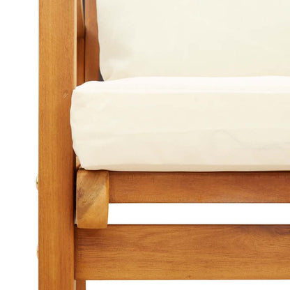 Set Mobili da Giardino 3pz con Cuscini Legno Massello di Acacia | homemem39