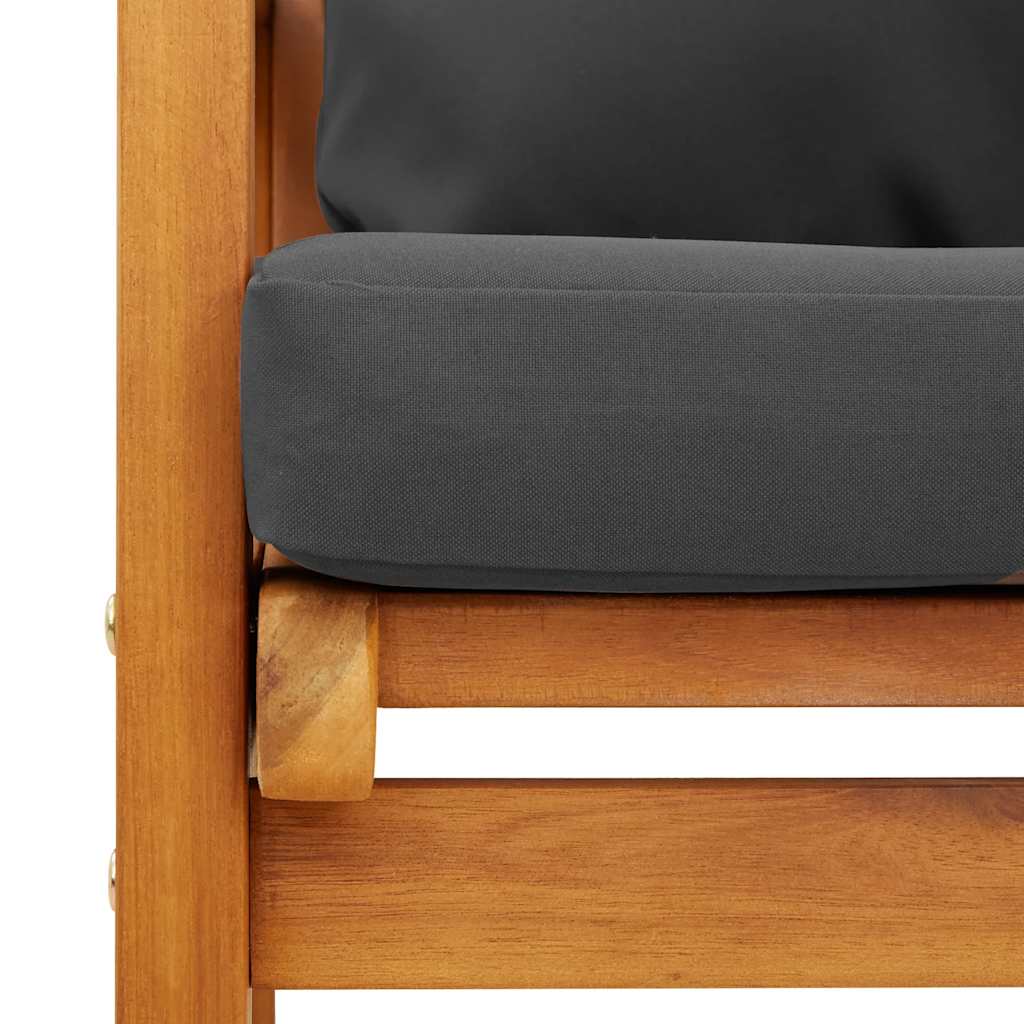 Set Mobili da Giardino 3pz con Cuscini Legno Massello di Acacia | homemem39