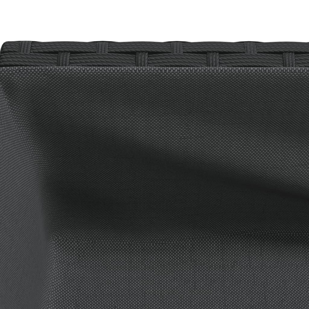 Fioriere da Giardino con Ripiani 2pz Nere 90x40x75cm Polyrattan