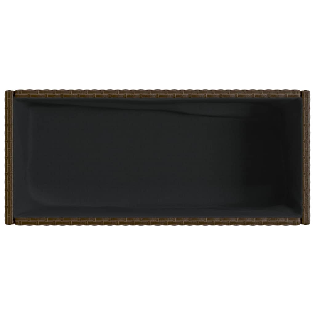 Fioriere Giardino con Ripiani 2pz Marroni 90x40x75cm Polyrattan