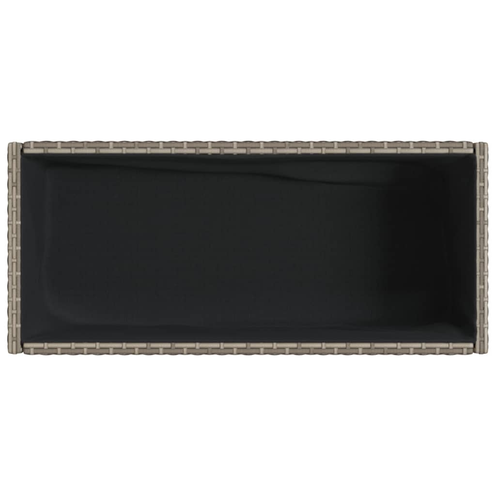 Fioriere Giardino con Ripiani 2pz Grigie 90x40x75cm Polyrattan