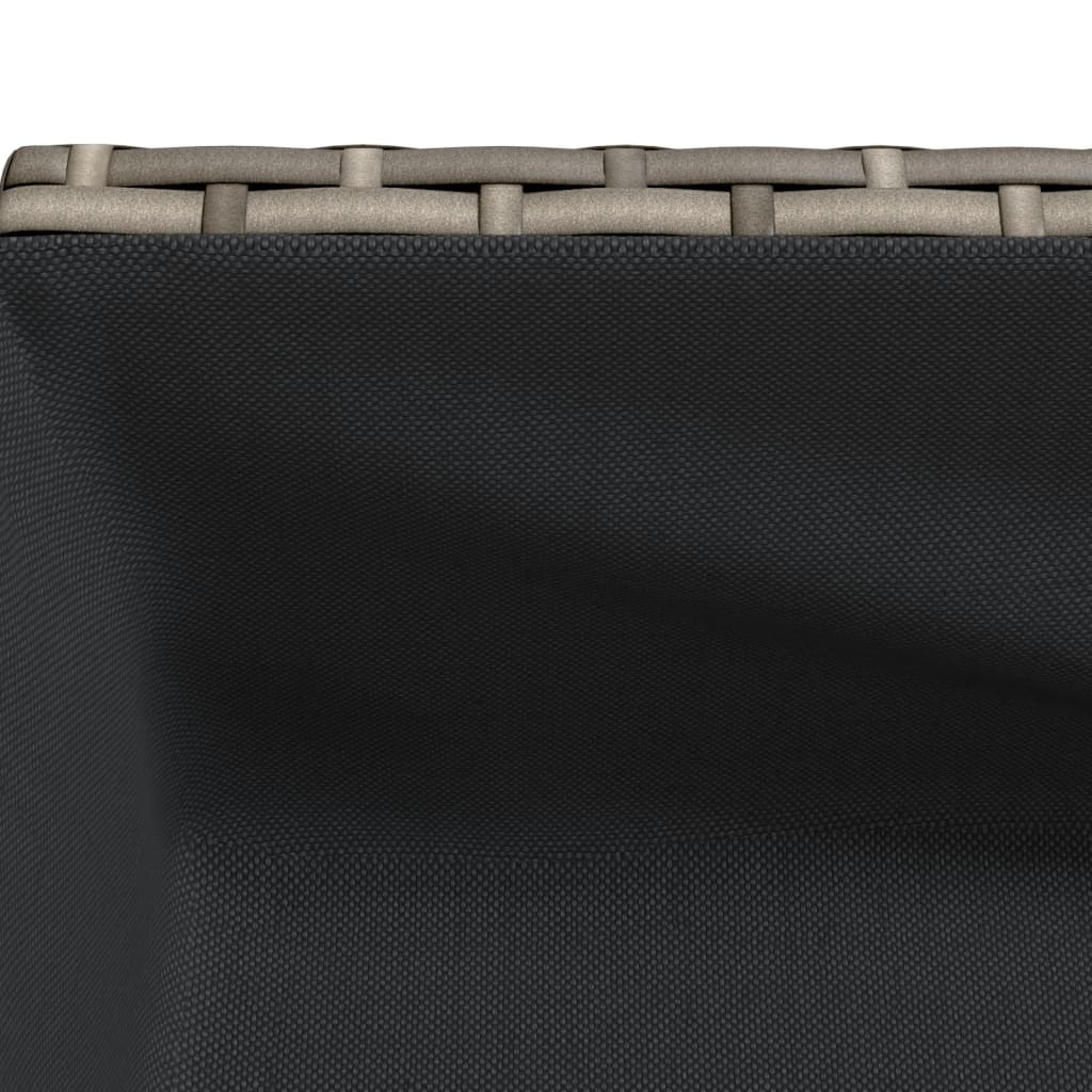 Fioriere Giardino con Ripiani 2pz Grigie Polyrattan