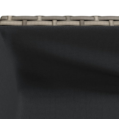 Fioriere Giardino con Ripiani 2pz Grigie Polyrattan