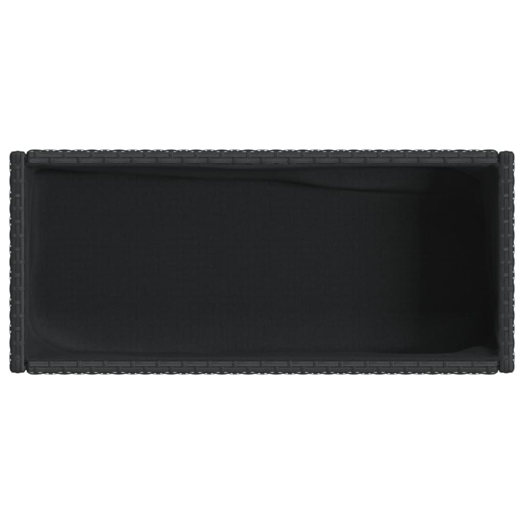 Fioriere da Giardino con Ripiani 2pz Nere 70x28x70cm Polyrattan