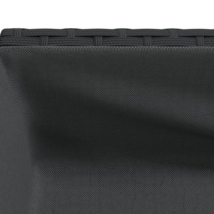 Fioriere da Giardino con Ripiani 2pz Nere 70x28x70cm Polyrattan