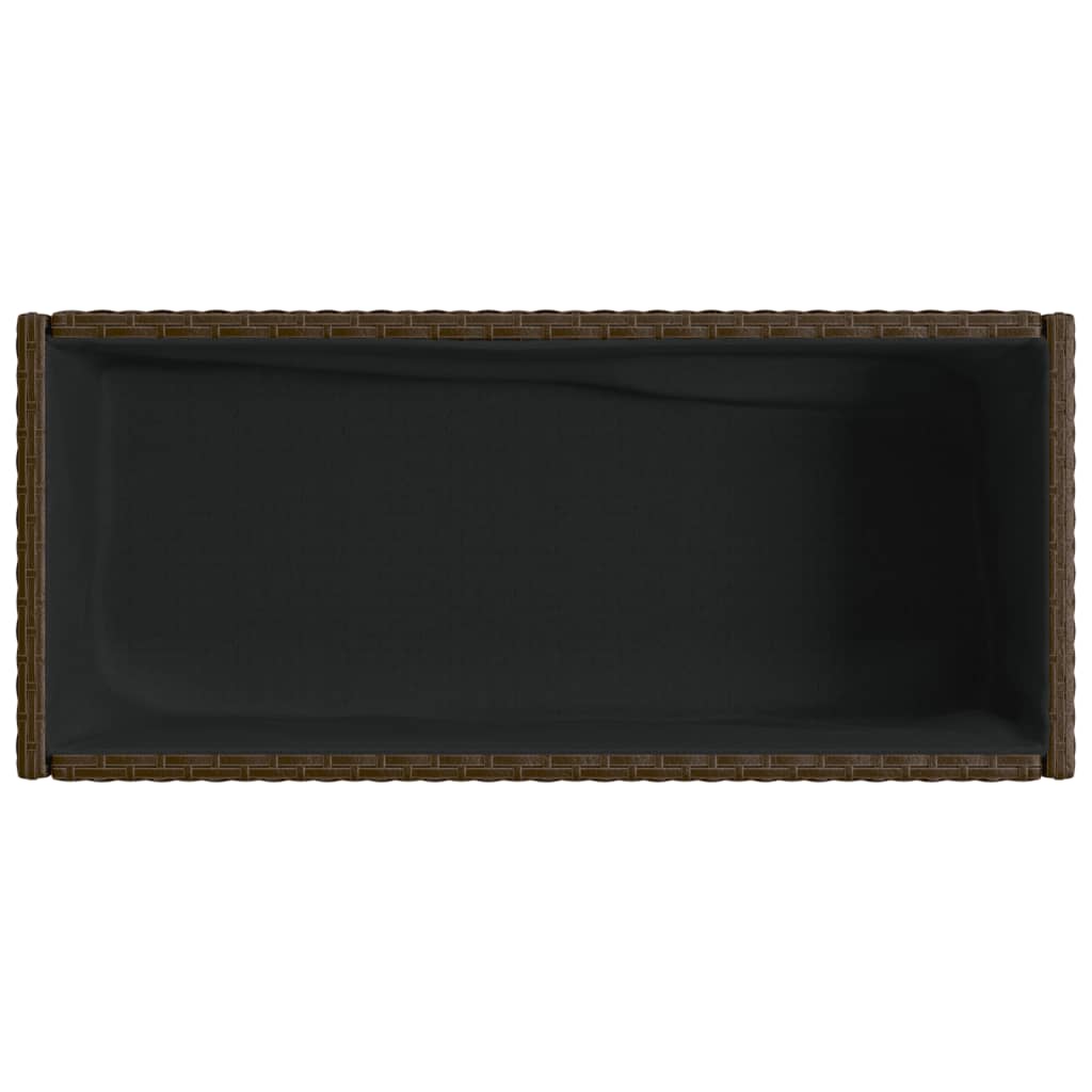 Fioriere Giardino con Ripiani 2pz Marroni 70x28x70cm Polyrattan