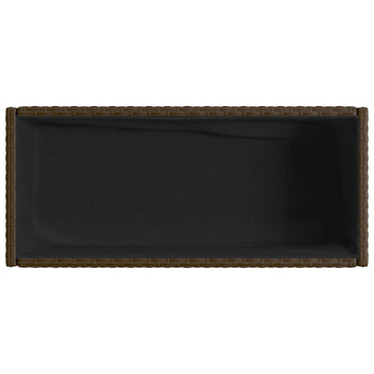 Fioriere Giardino con Ripiani 2pz Marroni 70x28x70cm Polyrattan