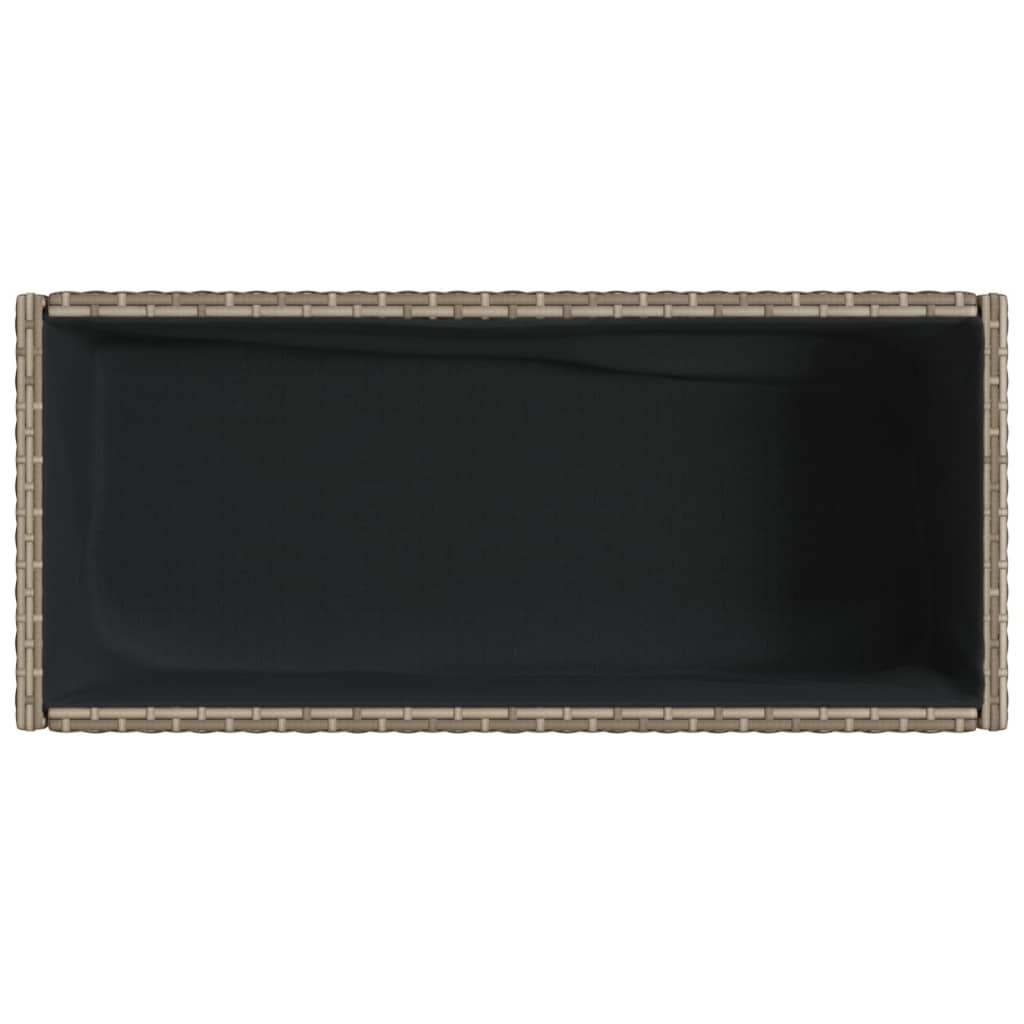 Fioriere Giardino con Ripiani 2pz Grigie 70x28x70cm Polyrattan