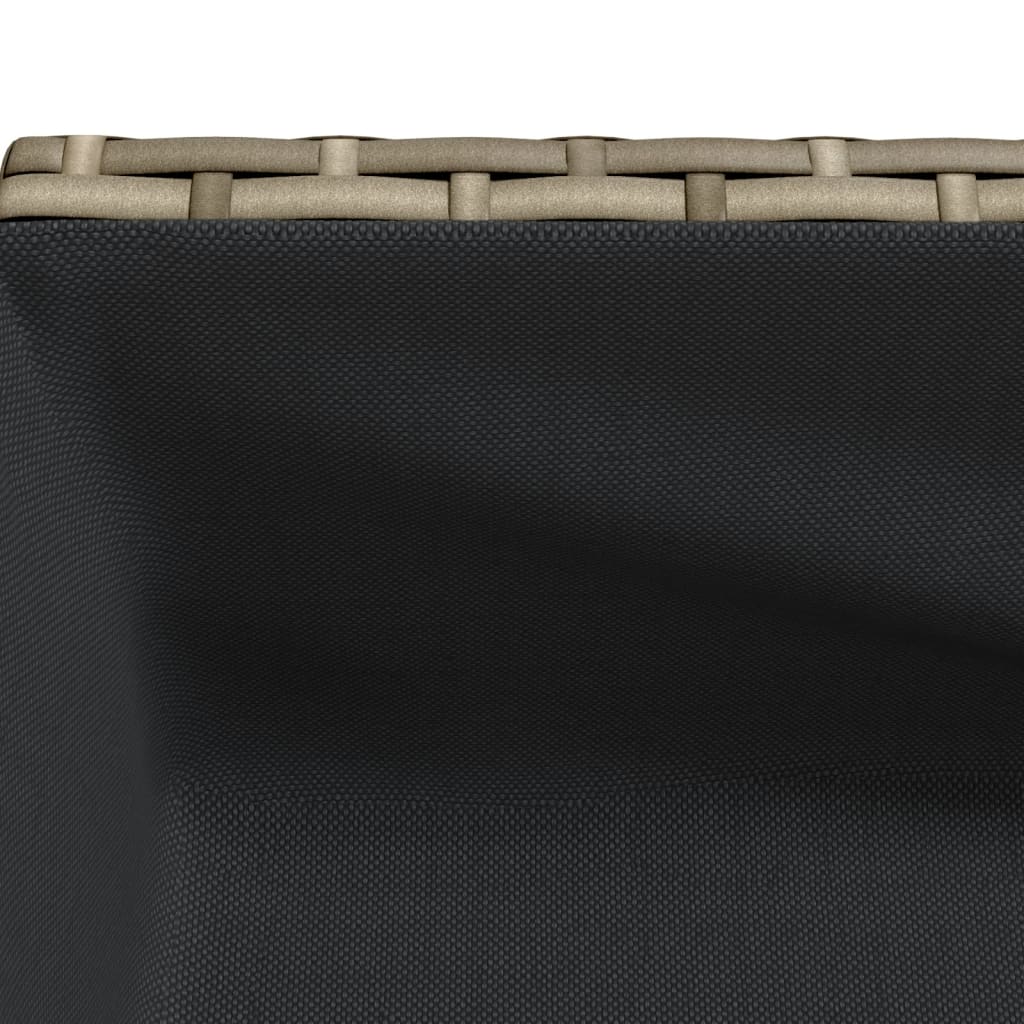 Fioriere Giardino con Ripiani 2pz Grigie 70x28x70cm Polyrattan