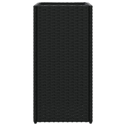 Fioriere da Giardino 2 pz Nere 30x30x60 cm in Polyrattan | homemem39