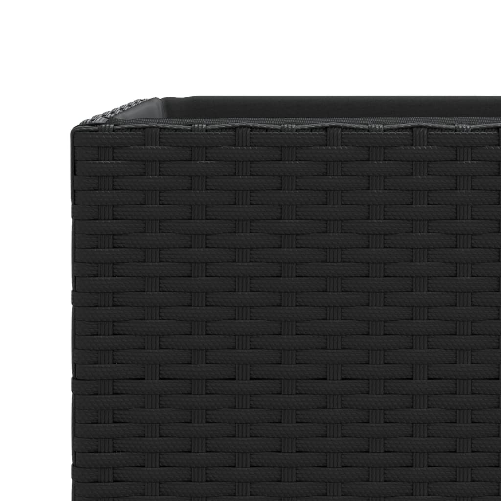 Fioriere da Giardino 2 pz Nere 30x30x60 cm in Polyrattan | homemem39