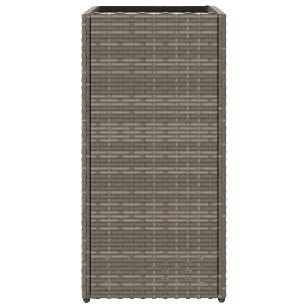 Fioriere da Giardino 2 pz Grigie 30x30x60 cm in Polyrattan