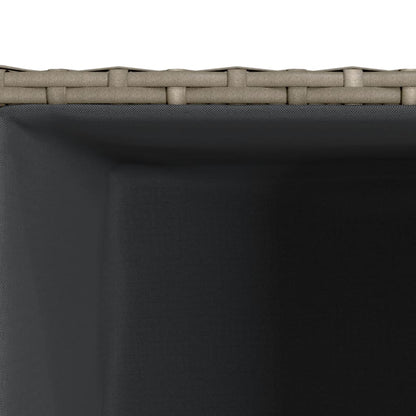 Fioriere da Giardino 2 pz Grigie 30x30x60 cm in Polyrattan