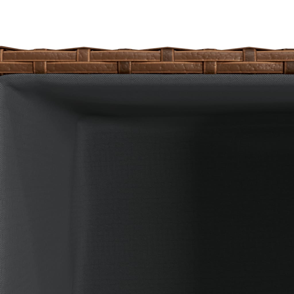 Fioriere da Giardino 2 pz Marrone 40x40x80 cm in Polyrattan