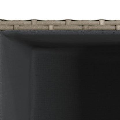 Fioriere da Giardino 2 pz Grigie 40x40x80 cm in Polyrattan