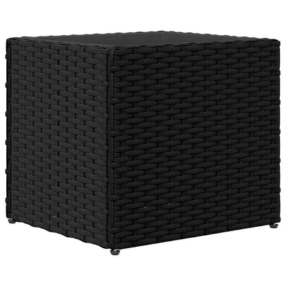 Fioriere da Giardino 2 pz Nere in Polyrattan