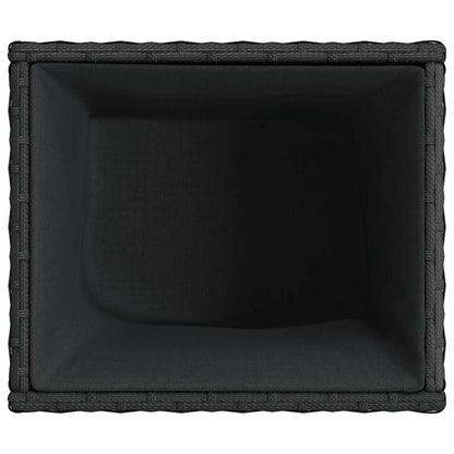 Fioriere da Giardino 2 pz Nere in Polyrattan