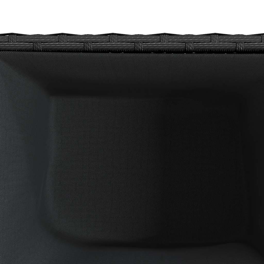 Fioriere da Giardino 2 pz Nere in Polyrattan