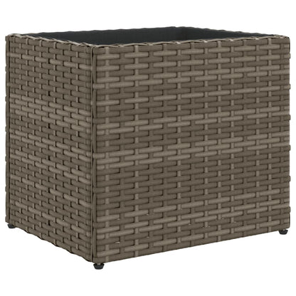 Fioriere da Giardino 2 pz Grigie 36x30x32 cm in Polyrattan