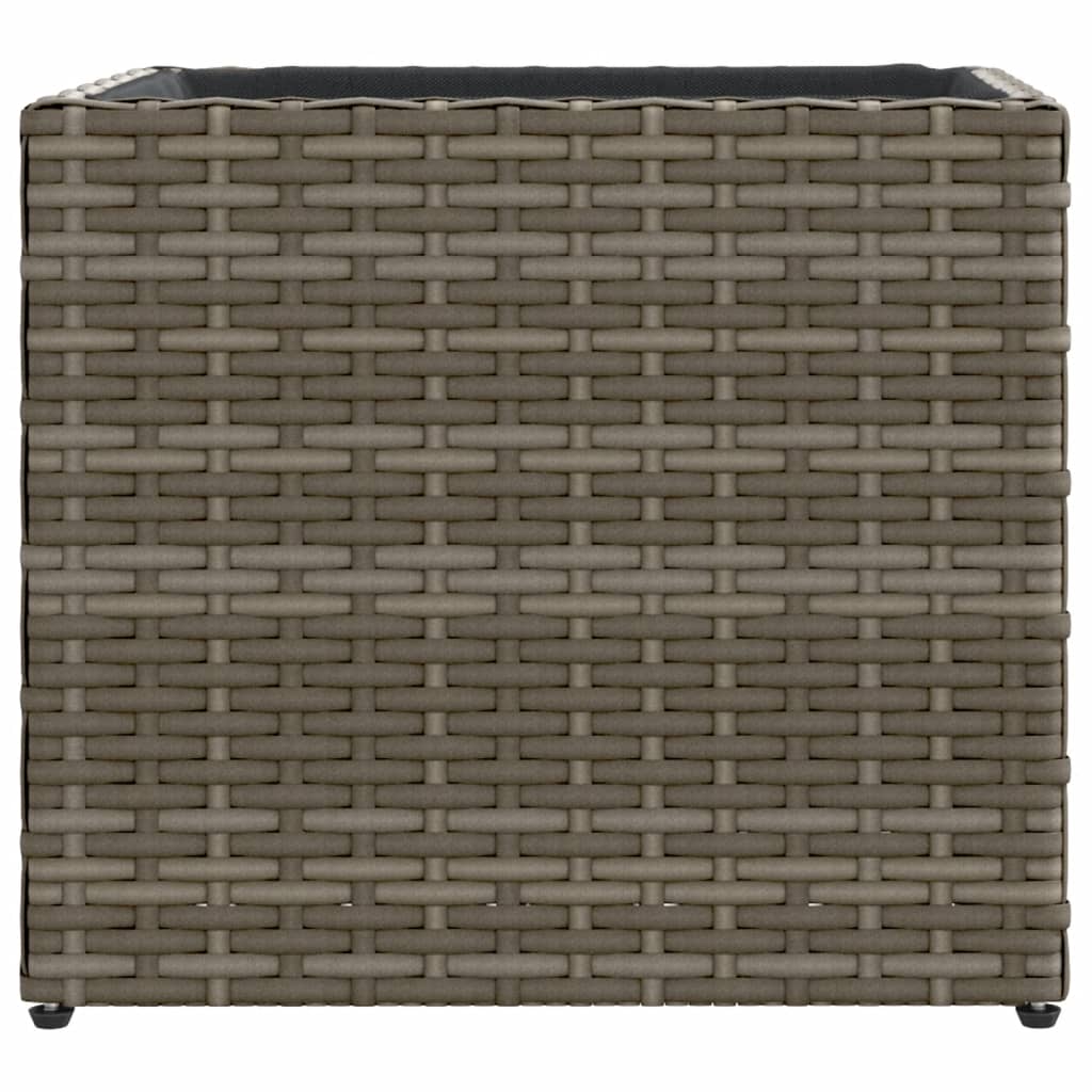 Fioriere da Giardino 2 pz Grigie 36x30x32 cm in Polyrattan