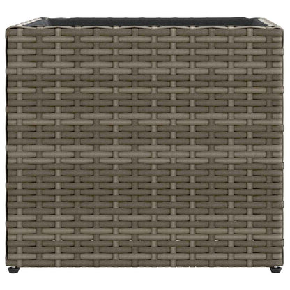 Fioriere da Giardino 2 pz Grigie in Polyrattan