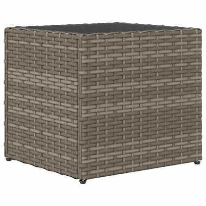 Fioriere da Giardino 2 pz Grigie in Polyrattan