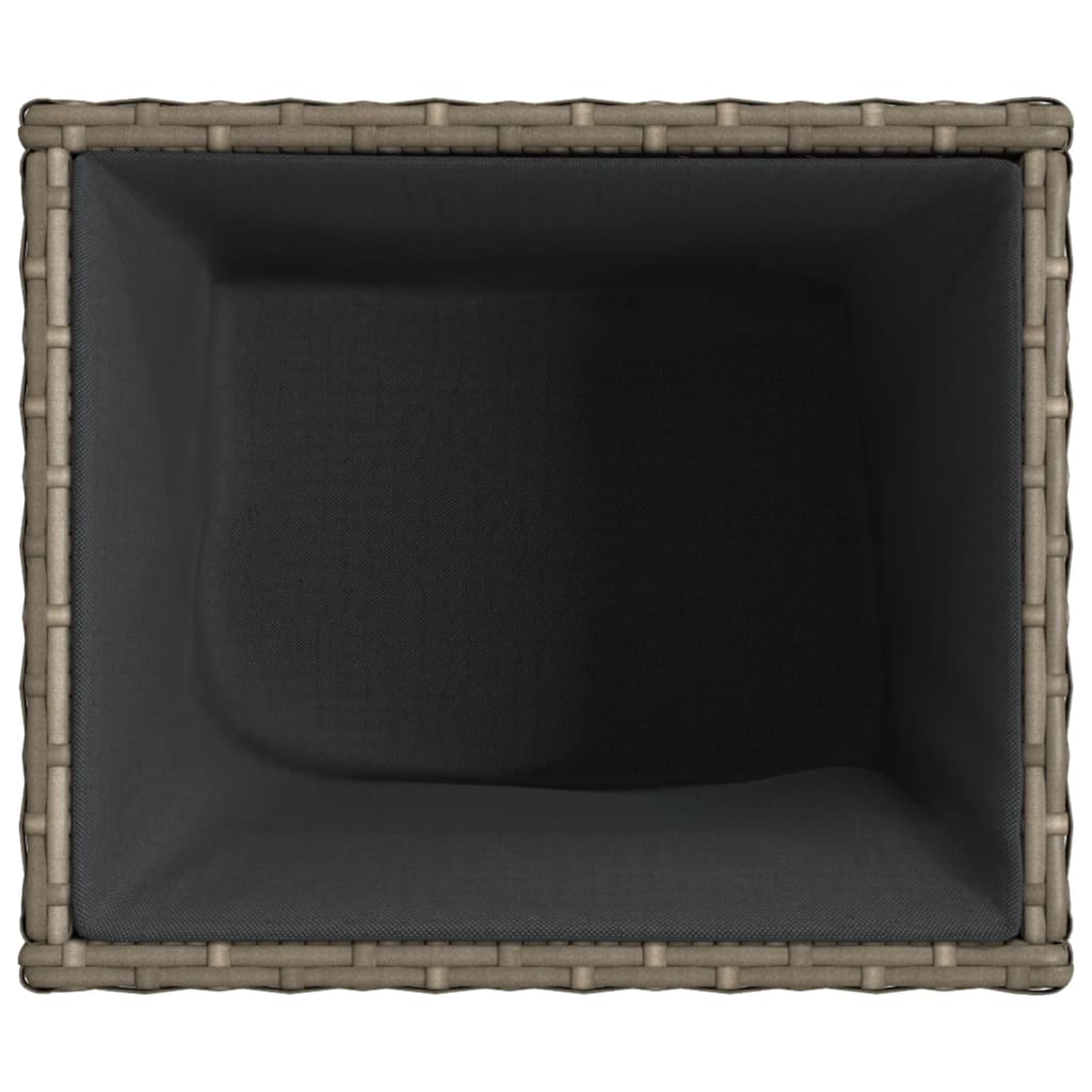 Fioriere da Giardino 2 pz Grigie 36x30x32 cm in Polyrattan