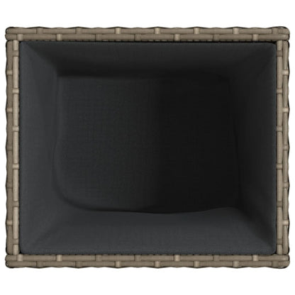 Fioriere da Giardino 2 pz Grigie 36x30x32 cm in Polyrattan