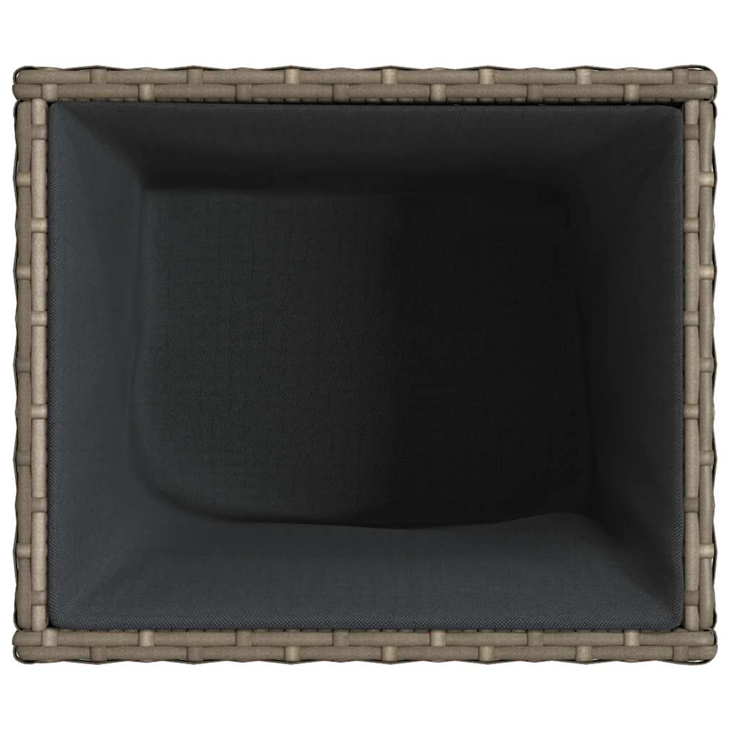 Fioriere da Giardino 2 pz Grigie in Polyrattan