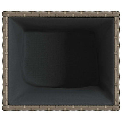 Fioriere da Giardino 2 pz Grigie in Polyrattan