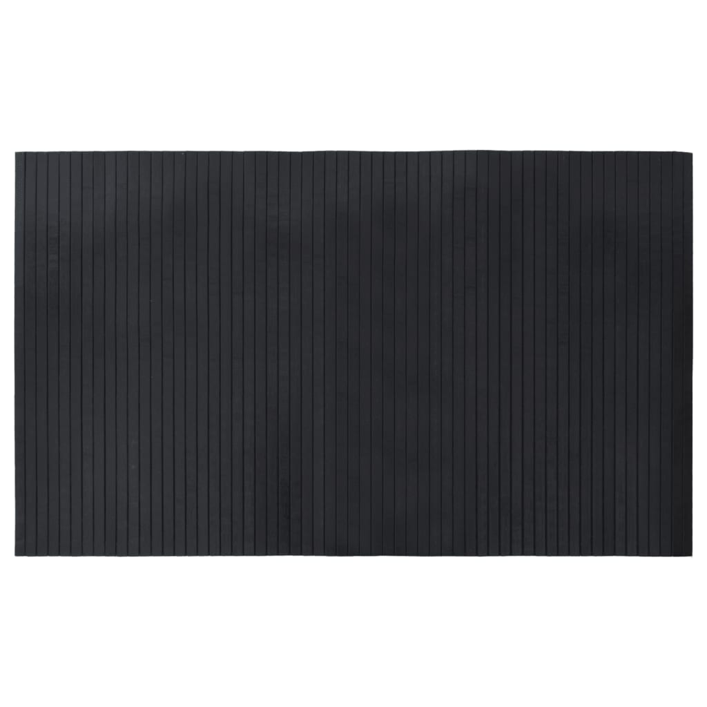 Tappeto Rettangolare Nero 60x100 cm in Bambù