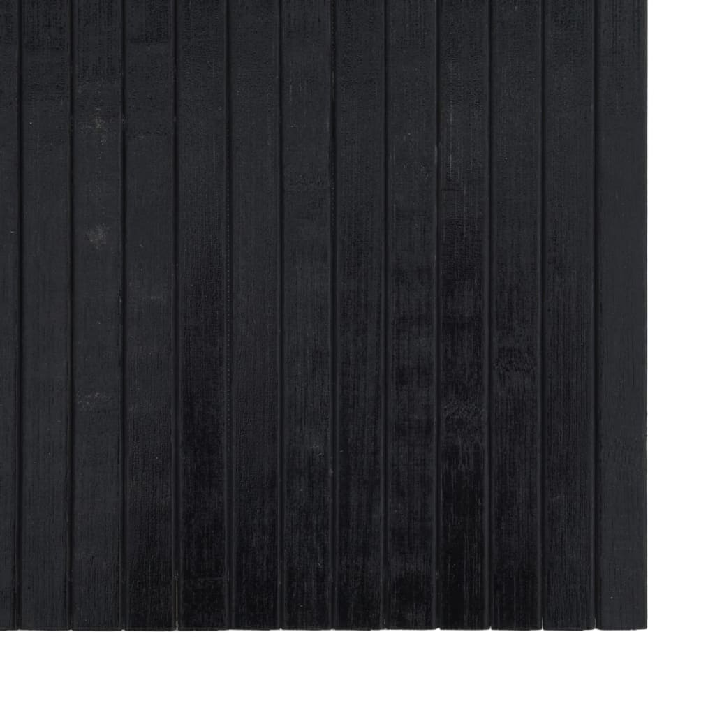 Tappeto Rettangolare Nero 60x100 cm in Bambù