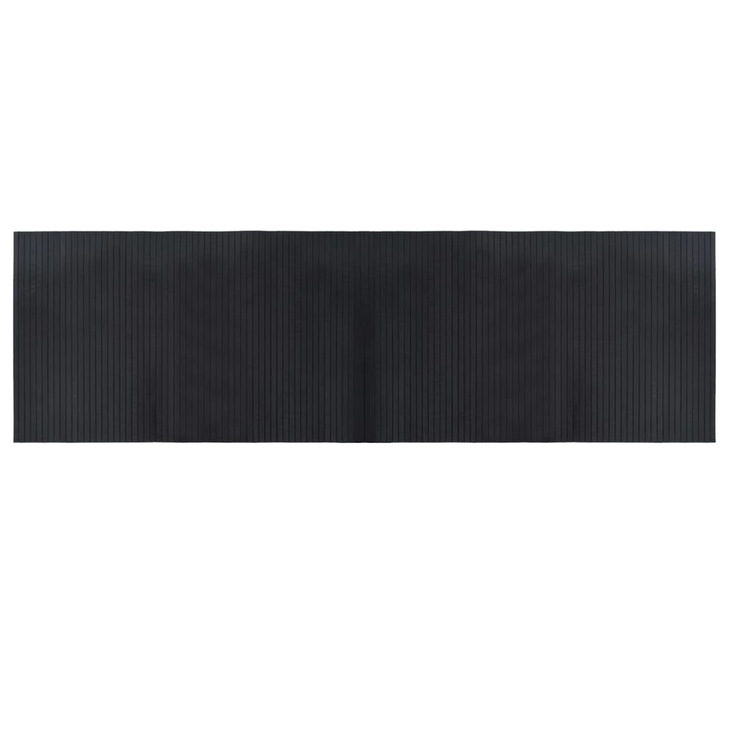 Tappeto Rettangolare Nero 60x200 cm in Bambù