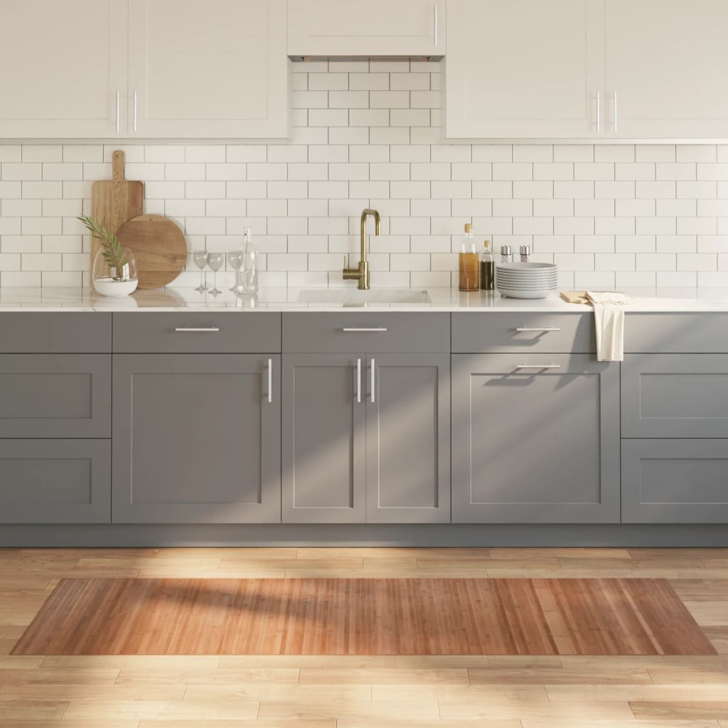 Tappeto Rettangolare Naturale 60x200 cm in Bambù