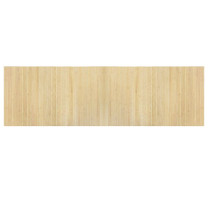 Tappeto Rettangolare Naturale Chiaro 60x200 cm in Bambù